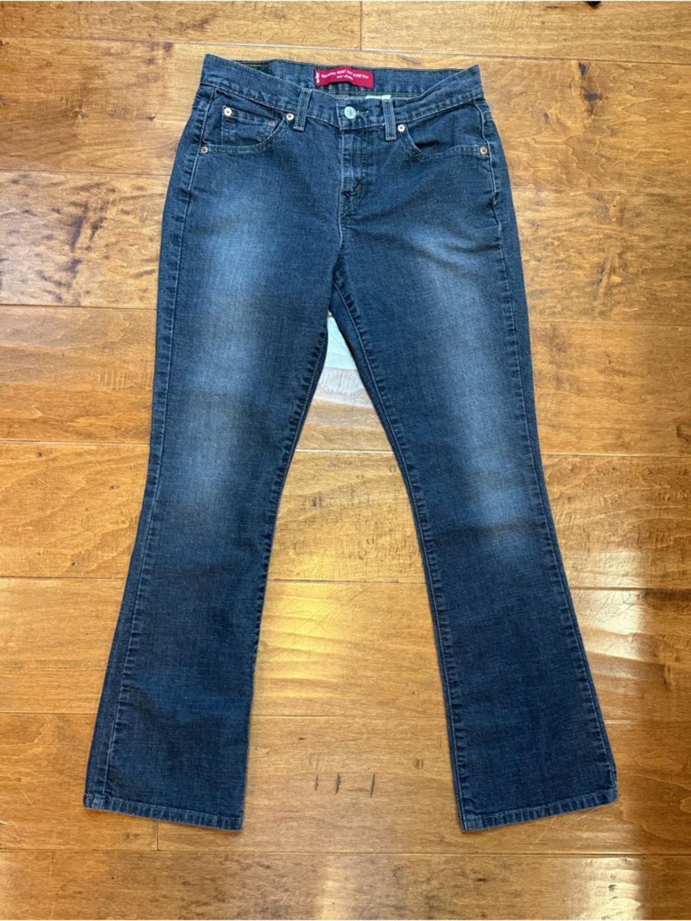 Levi’s 515 Bootcut Jeans Black Fade Stretch Denim Size 4